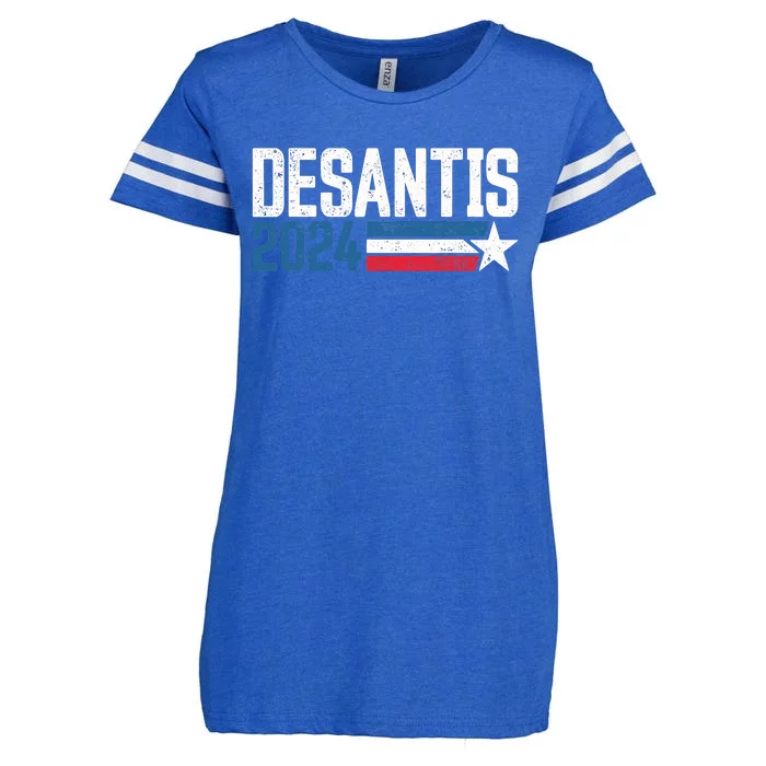 Desantis 2024 for President Vintage Distressed Desantis 2024 Enza Ladies Jersey Football T-Shirt