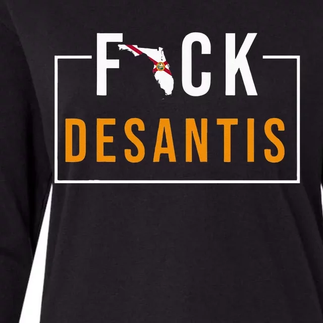 Desantis 2024 Florida Flag Anti Ron Desantis 2024 Sucks Womens Cotton Relaxed Long Sleeve T-Shirt