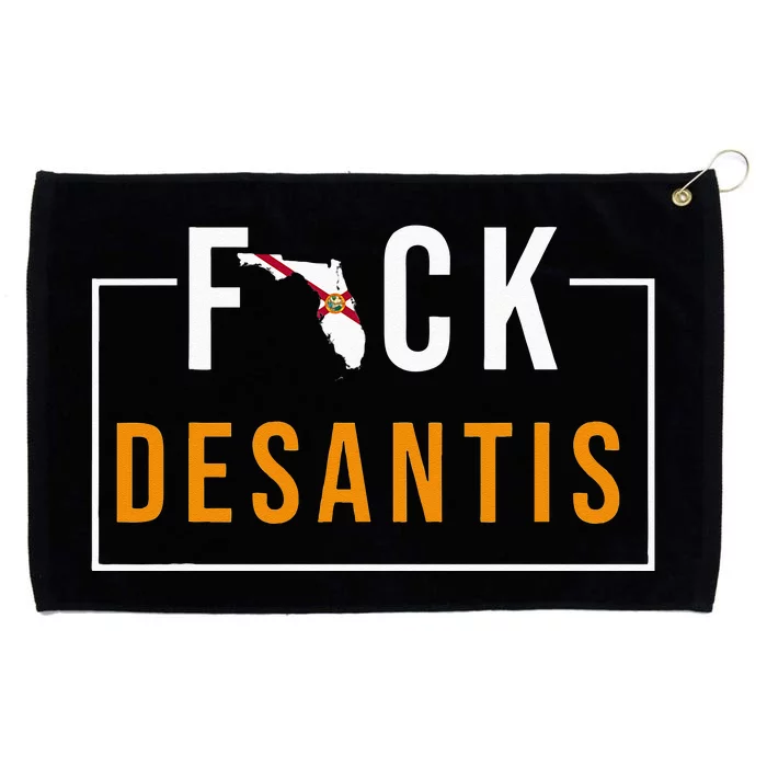 Desantis 2024 Florida Flag Anti Ron Desantis 2024 Sucks Grommeted Golf Towel