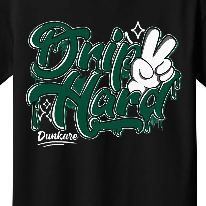 Drip 2 Hard Oxidized Green 4s Matching Kids T-Shirt