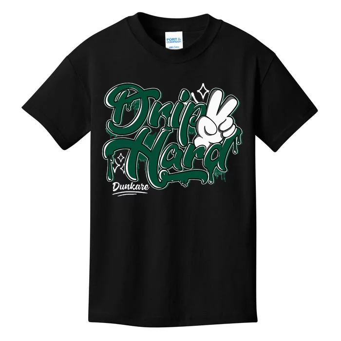 Drip 2 Hard Oxidized Green 4s Matching Kids T-Shirt