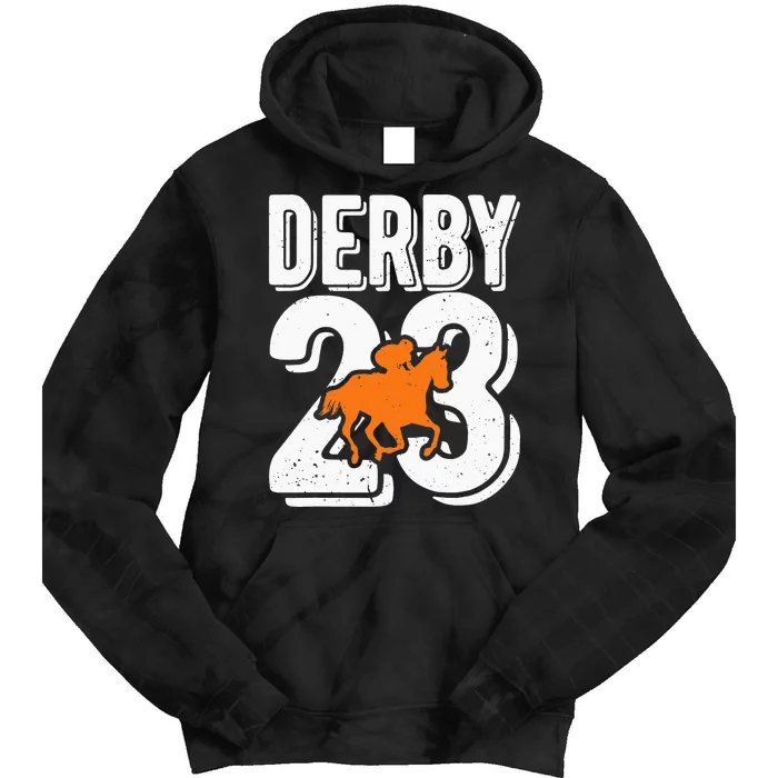 Derby 23 Horse Racing Fans Vintage Gifts Tie Dye Hoodie