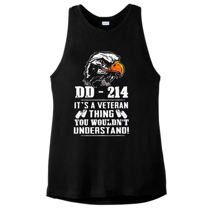 DD 214 Its A Veteran Thing You Wouldnt Understand Ladies Tri-Blend Wicking Tank