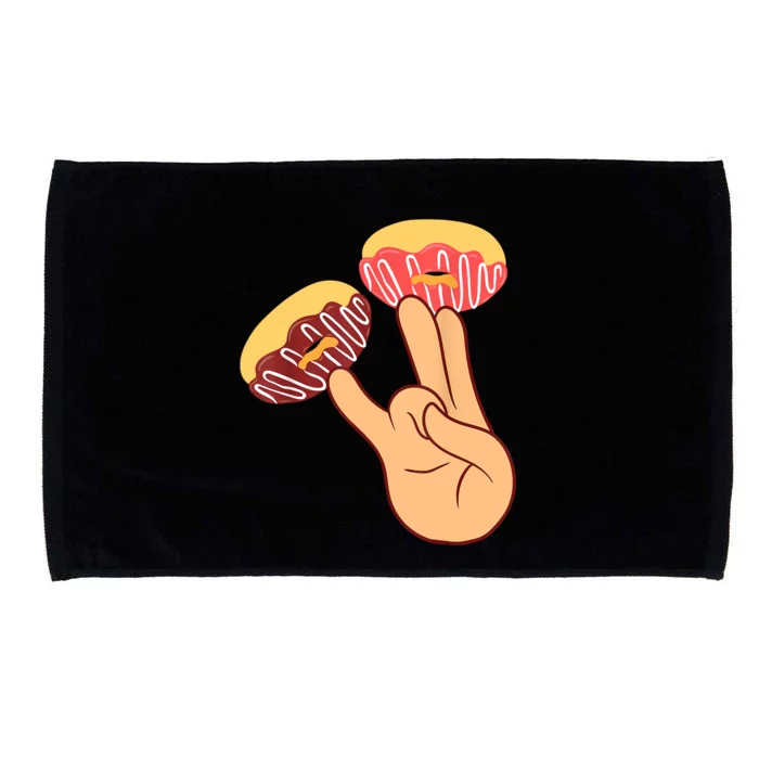 Donut 2 In The Pink 1 In The Stink Funny Dirty Joke Doughnut Microfiber Hand Towel