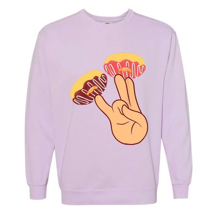 Donut 2 In The Pink 1 In The Stink Funny Dirty Joke Doughnut Garment-Dyed Sweatshirt