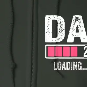 Dad 2024 Loading ItS A Girl Baby Pregnancy Announcement Full Zip Hoodie