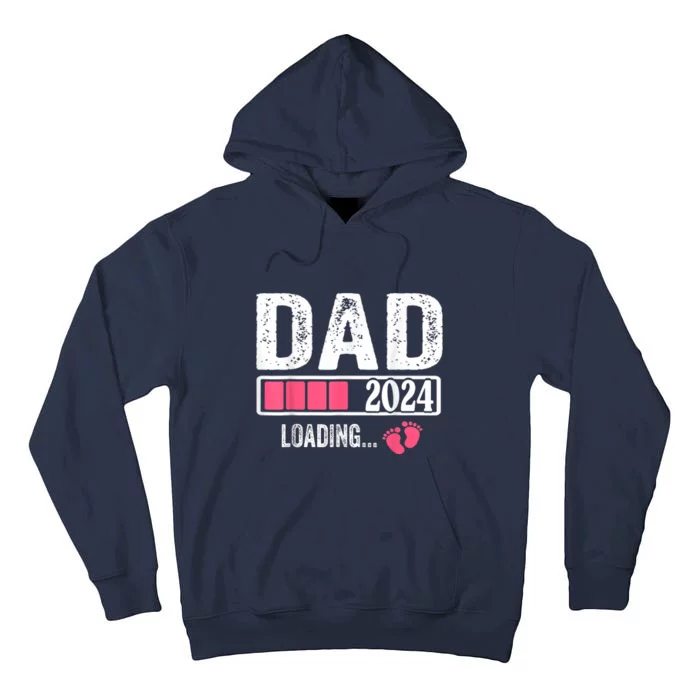 Dad 2024 Loading ItS A Girl Baby Pregnancy Announcement Tall Hoodie