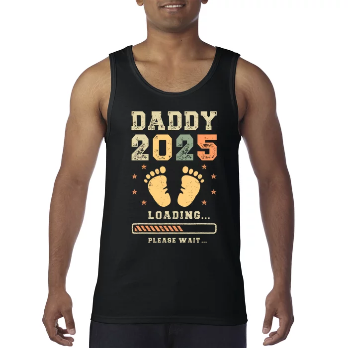 Daddy 2025 Loading Baby Announcement Expecting Dad To Be Tank Top