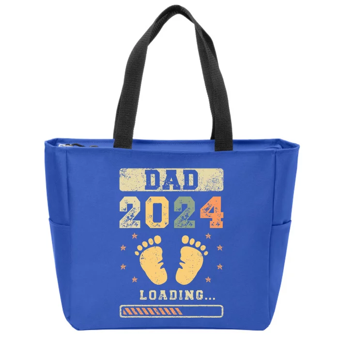 Dad 2024 Loading Fatherhood Future Dad Zip Tote Bag