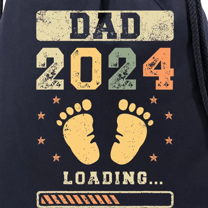 Dad 2024 Loading Fatherhood Future Dad Drawstring Bag