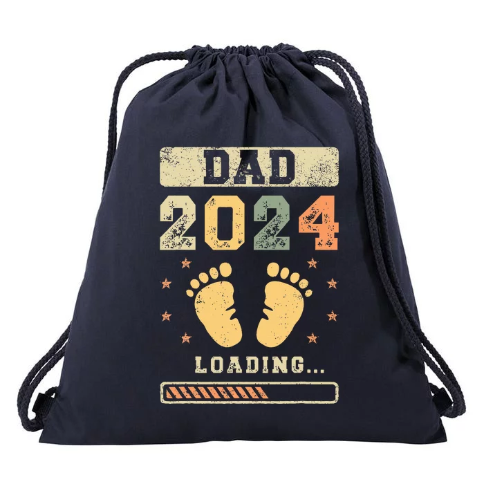 Dad 2024 Loading Fatherhood Future Dad Drawstring Bag