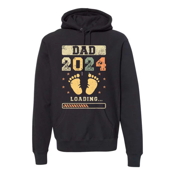 Dad 2024 Loading Fatherhood Future Dad Premium Hoodie