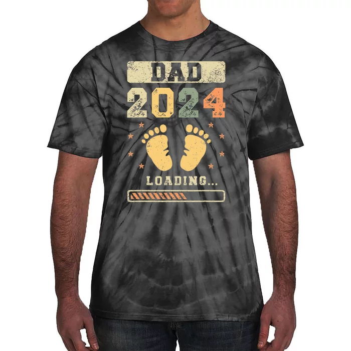 Dad 2024 Loading Fatherhood Future Dad Tie-Dye T-Shirt