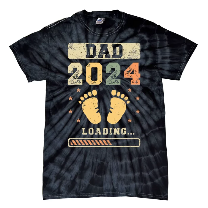 Dad 2024 Loading Fatherhood Future Dad Tie-Dye T-Shirt