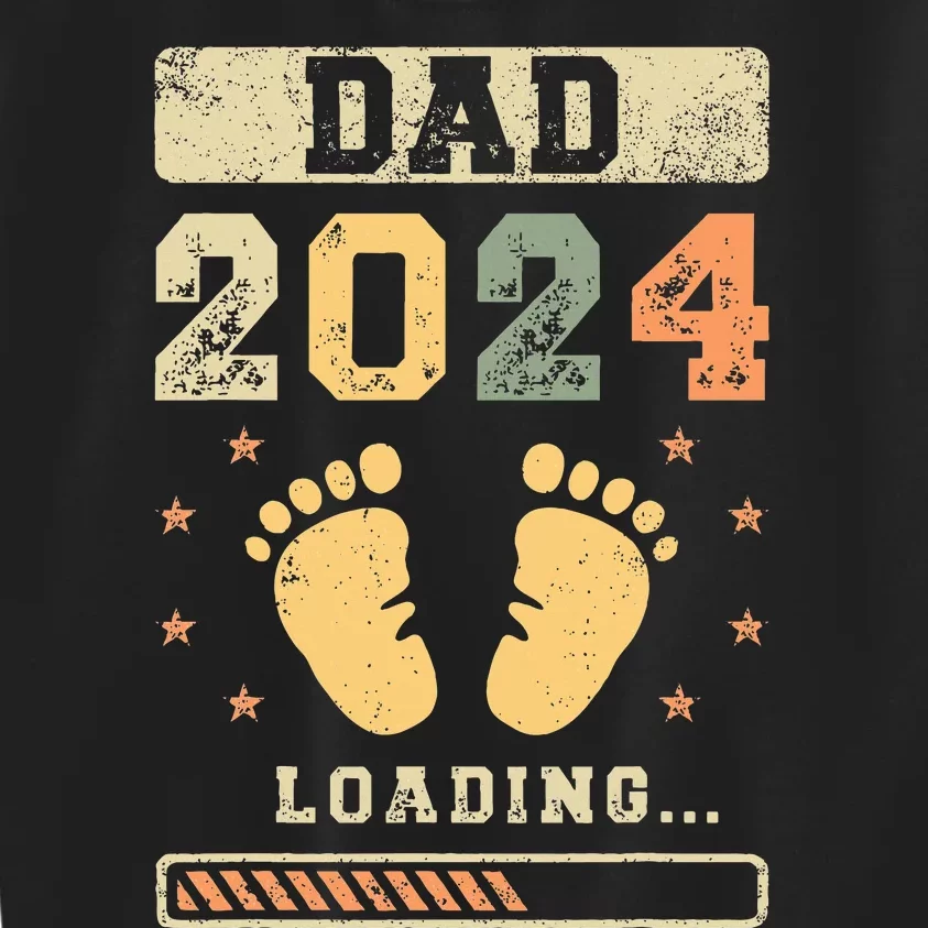 Dad 2024 Loading Fatherhood Future Dad Kids Sweatshirt