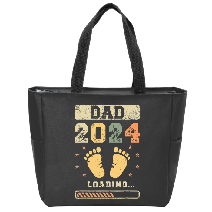 Dad 2024 Loading Fatherhood Future Dad Zip Tote Bag