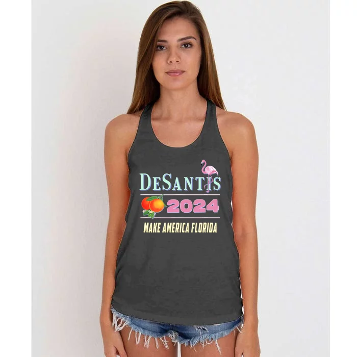 DeSantis 2024 Make America Florida Women's Knotted Racerback Tank