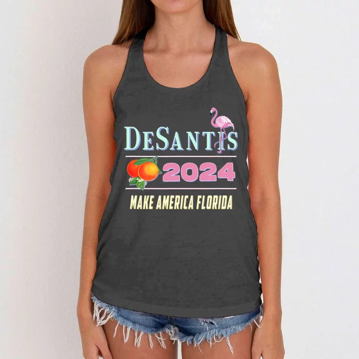 DeSantis 2024 Make America Florida Women's Knotted Racerback Tank