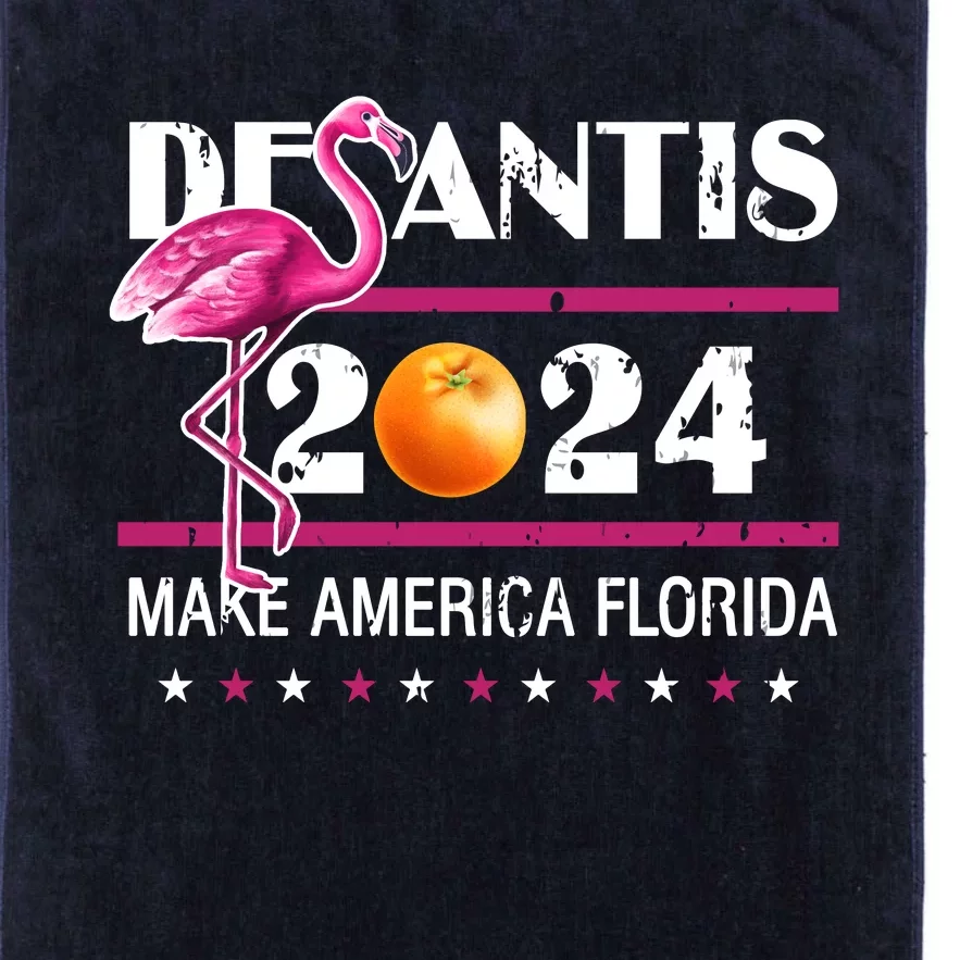 DeSantis 2024 Make America Florida Flamingo Election Platinum Collection Golf Towel