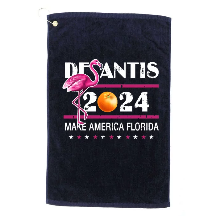 DeSantis 2024 Make America Florida Flamingo Election Platinum Collection Golf Towel