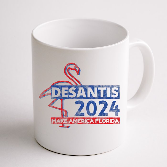 DESANTIS 2024, Make America Florida, American Flamingo Front & Back Coffee Mug