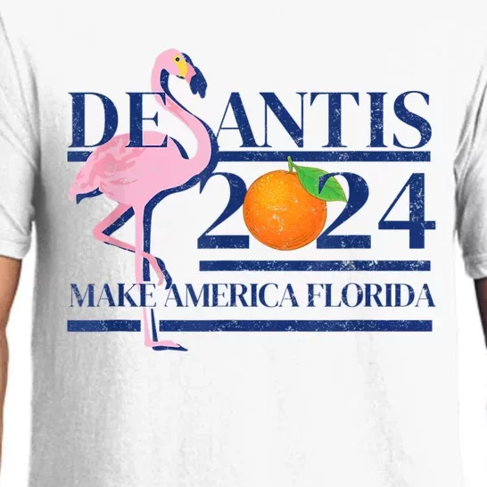 DeSantis 2024 Make America Florida Flamingo Election Pajama Set