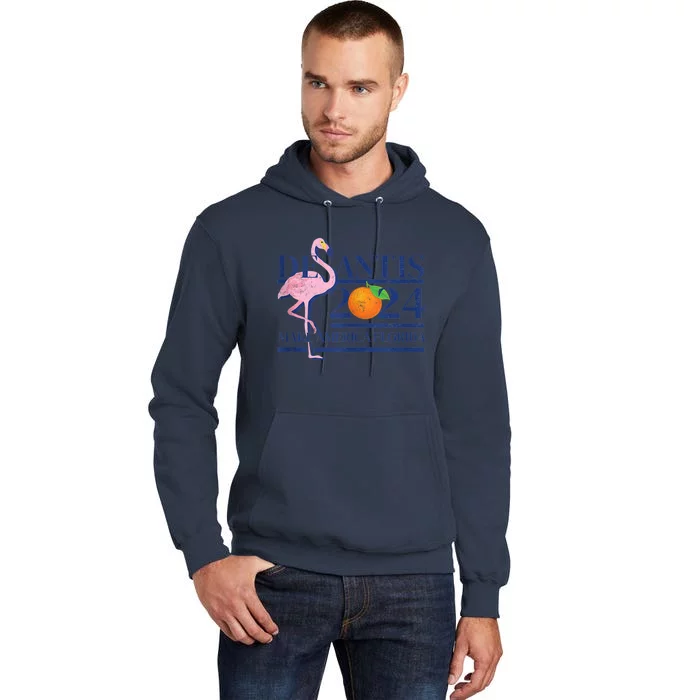 Desantis 2024 Make America Florida Flamingo Tall Hoodie