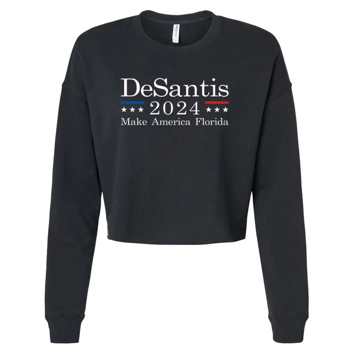 DeSantis 2024 Make America Florida Cropped Pullover Crew