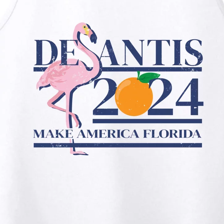 Desantis 2024 Make America Florida Flamingo Performance Tank