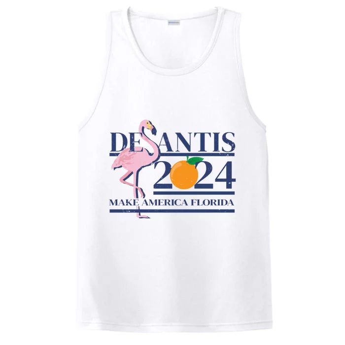 Desantis 2024 Make America Florida Flamingo Performance Tank