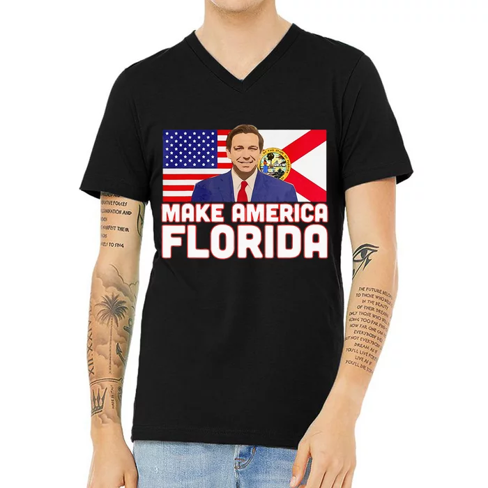 DeSantis 2024 Make America Florida DeSantis 2024 V-Neck T-Shirt