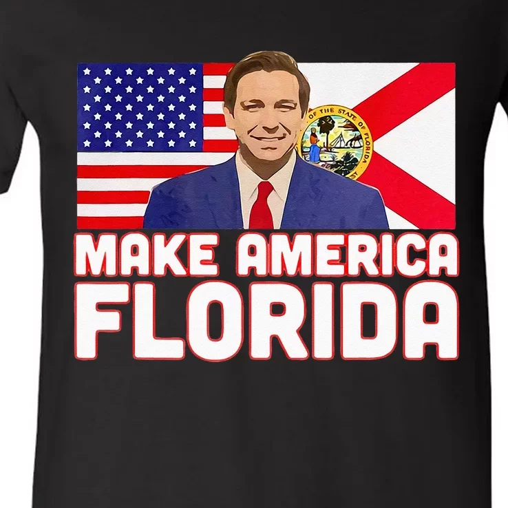 DeSantis 2024 Make America Florida DeSantis 2024 V-Neck T-Shirt