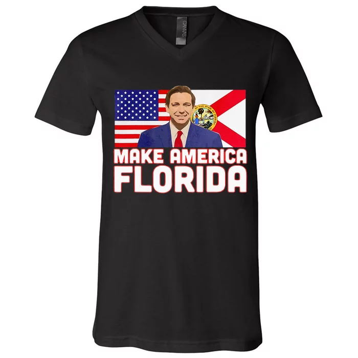 DeSantis 2024 Make America Florida DeSantis 2024 V-Neck T-Shirt