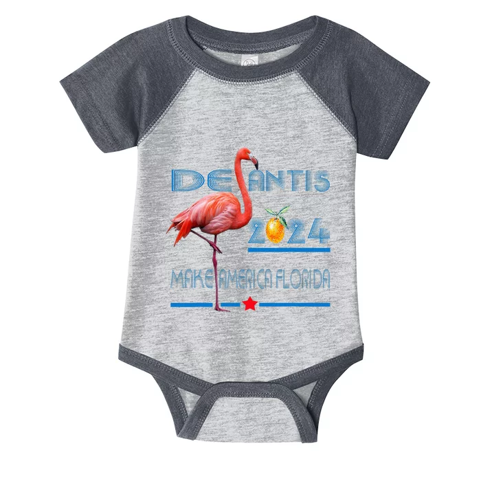 DeSantis 2024 Make America Florida Flamingo Election Infant Baby Jersey Bodysuit