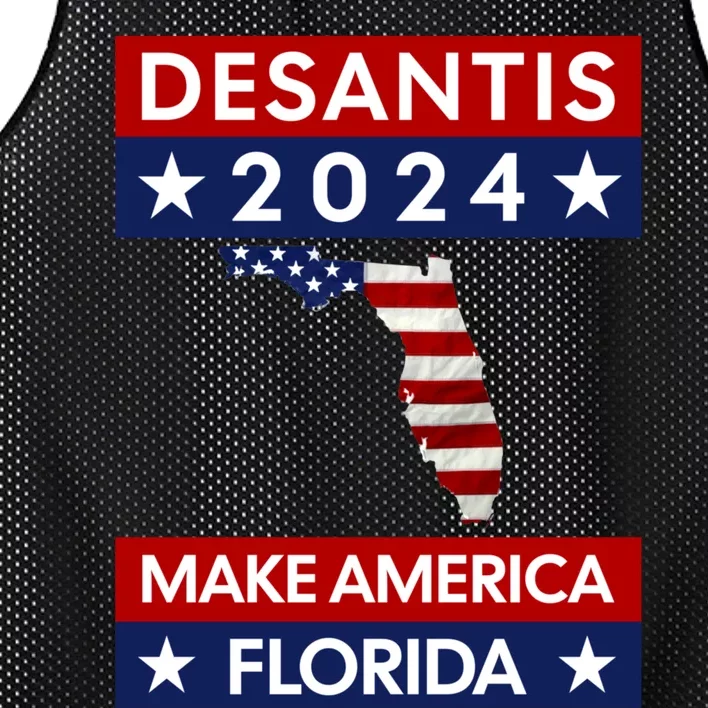 Desantis 2024 Make America Florida Mesh Reversible Basketball Jersey Tank