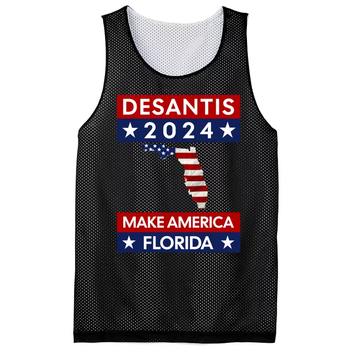 Desantis 2024 Make America Florida Mesh Reversible Basketball Jersey Tank