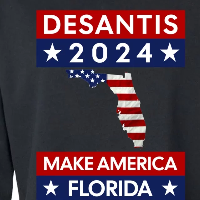 Desantis 2024 Make America Florida Cropped Pullover Crew