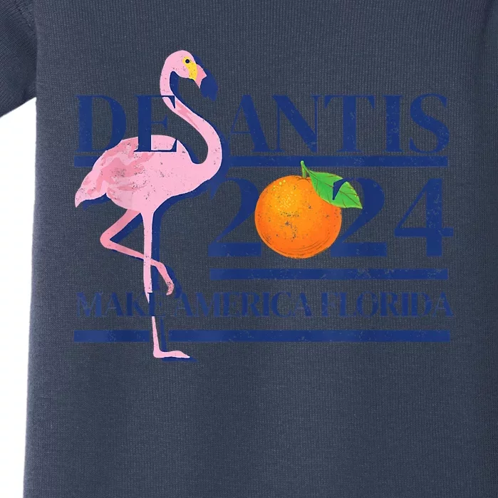 DeSantis 2024 Make America Florida Flamingo Election Baby Bodysuit