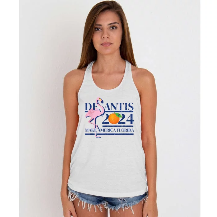 Desantis 2024 Make America Florida Women's Knotted Racerback Tank