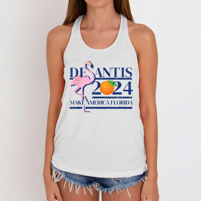 Desantis 2024 Make America Florida Women's Knotted Racerback Tank