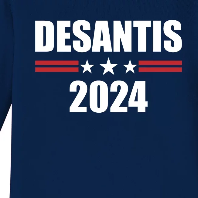 Desantis 2024 Ron Desantis 2024 Presidential Election Desantis For President Baby Long Sleeve Bodysuit