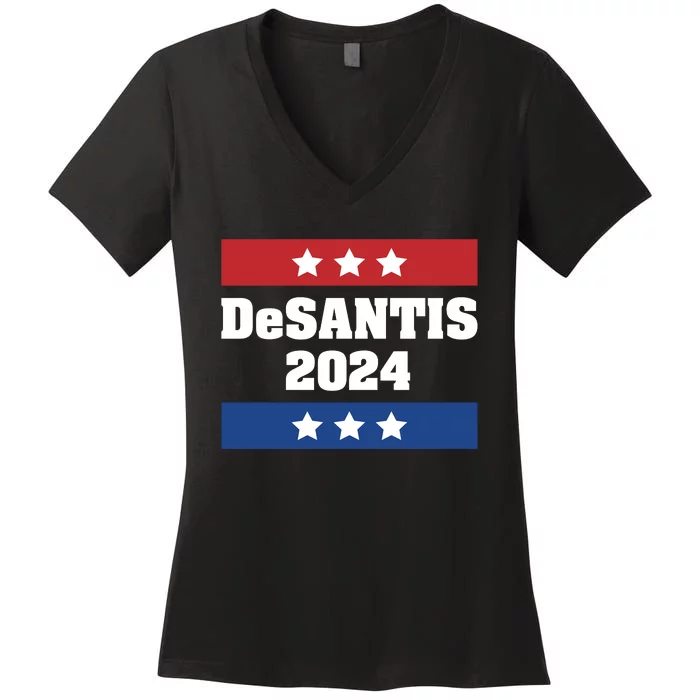 Desantis 2024 Ron Desantis 2024 Presidential Election Desantis President 2024 Women's V-Neck T-Shirt