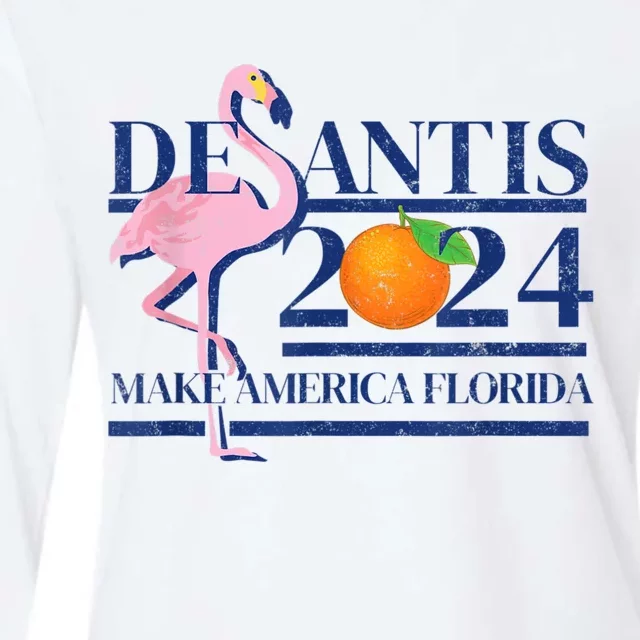 DeSantis 2024 Ron DeSantis For President 2024 Election Womens Cotton Relaxed Long Sleeve T-Shirt