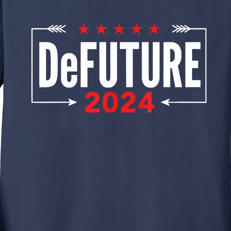 DeFUTURE 2024 Ron Desantis Florida Kids Long Sleeve Shirt