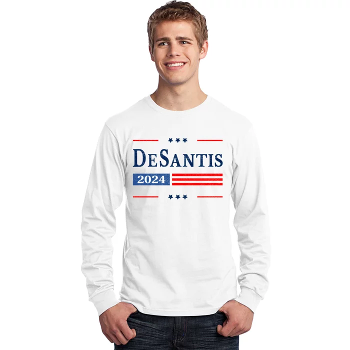 Desantis 2024 Retro Vintage Make America Florida Long Sleeve Shirt