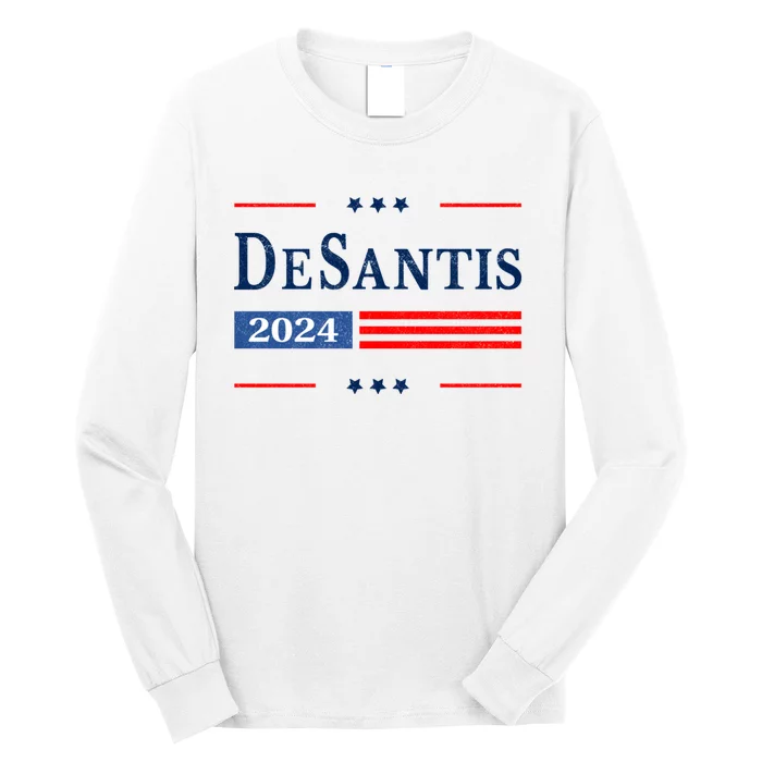 Desantis 2024 Retro Vintage Make America Florida Long Sleeve Shirt