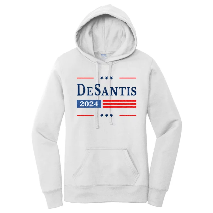 Desantis 2024 Retro Vintage Make America Florida Women's Pullover Hoodie