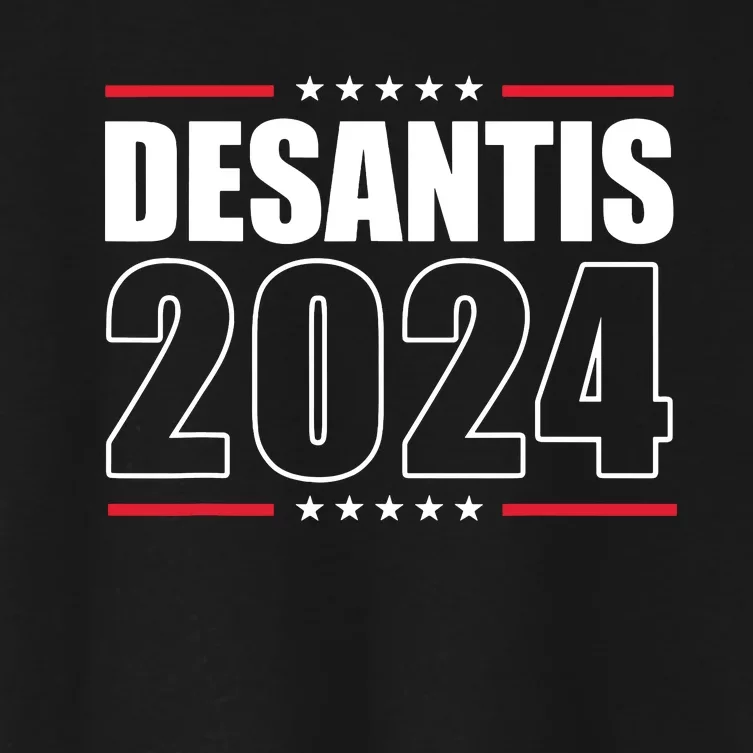 DeSantis 2024 Shirts Ron DeSantis For President 2024 Election Women's Crop Top Tee