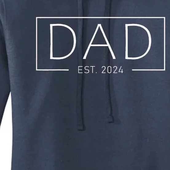 Dad 2024 Soon To Be Dad Pregnancy Announcement Fathers Day Women's Pullover Hoodie