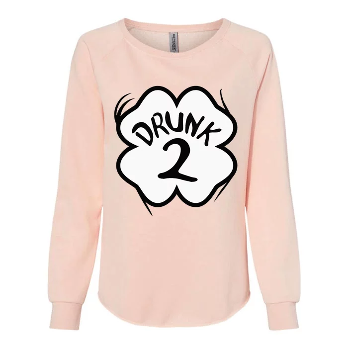 Drunk 2 St Pattys Day Green Tee Drinking Team Group Matching Womens California Wash Sweatshirt